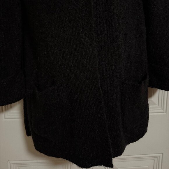 Soft Surroundings Cardigan Black Ruffle Collar SZ Large Sedona Chic - Picture 4 of 9